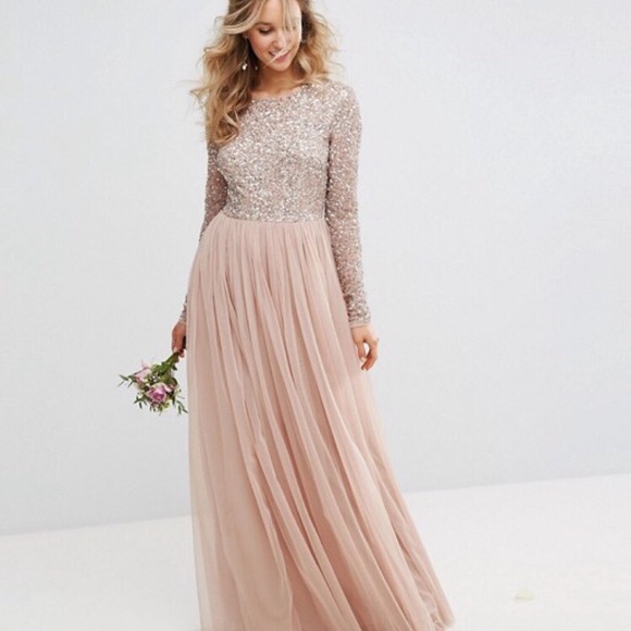 maya long sleeve midi dress